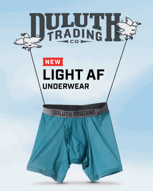NEW Light AF Underwear. Birds carrying blue boxer briefs. 