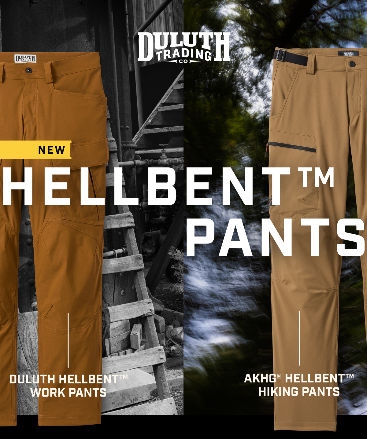 DULUTH TRADING CO - Hellbent Pants - Duluth Hellbent Work Pants - AKHG Hellbent Hiking Pants
