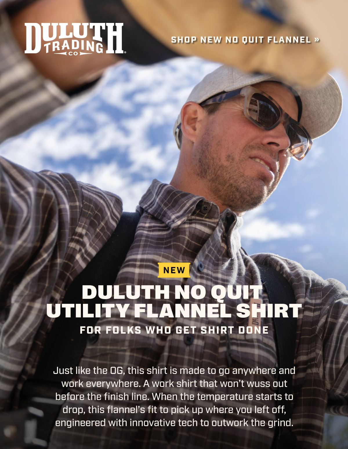 DULUTH TRADING CO - Shop New No Quit Flannel - New Duluth No Quit Utility Flannel Shirt For Folks Who Get Shirt Done