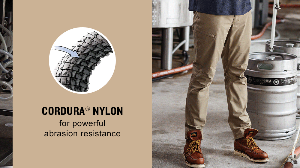 icon of cordura nylon for powerful abrasion resistance