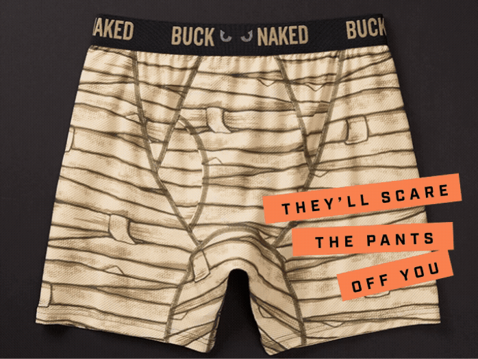 Halloween patterned underwear.