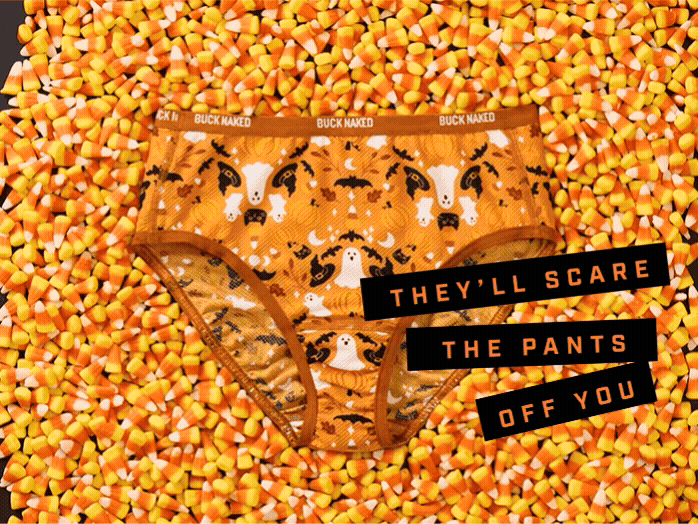 Halloween patterned underwear.