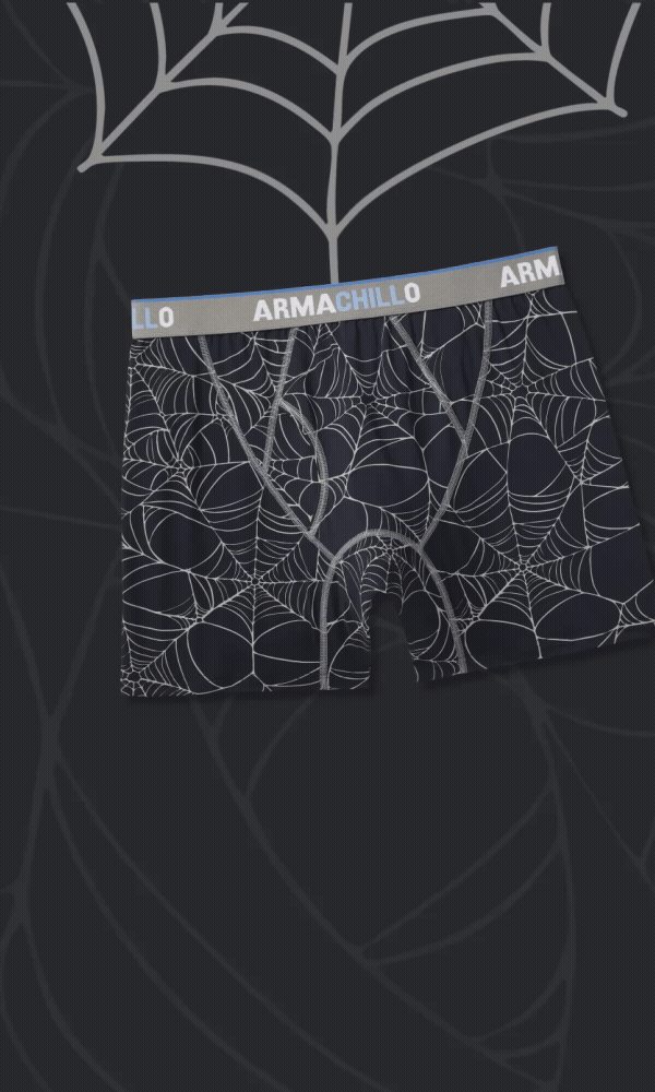Spiderweb patterned men's boxer briefs