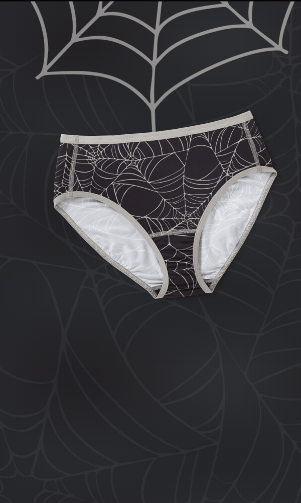 Spiderweb patterned underwear