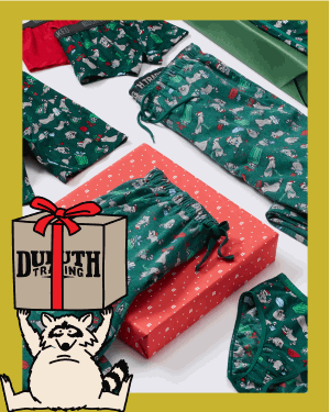 Merchandise with holiday themed prints.